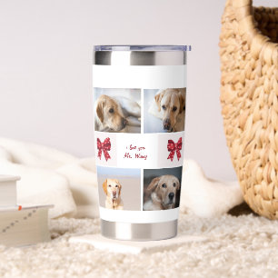 My Dog Is My Valentines Bow 4 Photos Insulated Tumbler