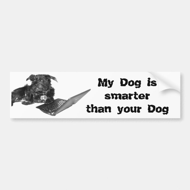 My Dog is smarter than your Dog Bumper Sticker (Front)