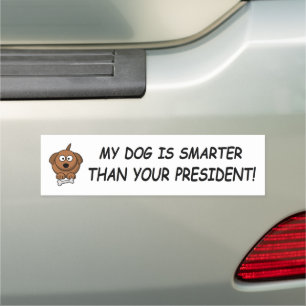 My Dog Is Smarter Than Your President! Car Magnet