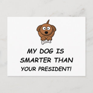 My Dog Is Smarter Than Your President! Postcard
