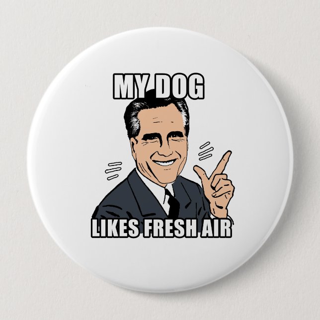 my dog likes fresh air - .png button (Front)
