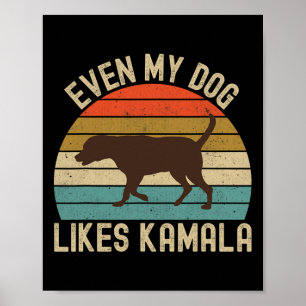 My Dog Likes Kamala Harris For President 2024 Choc Poster
