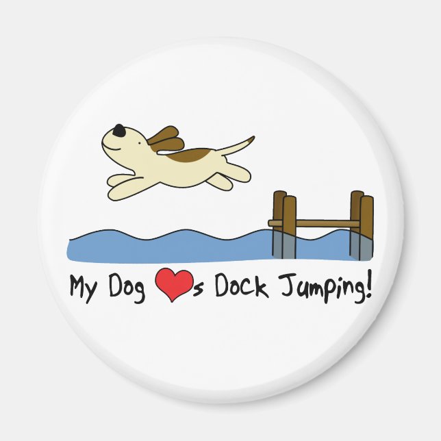 My Dog Loves Dock Jumping Magnet (Front)