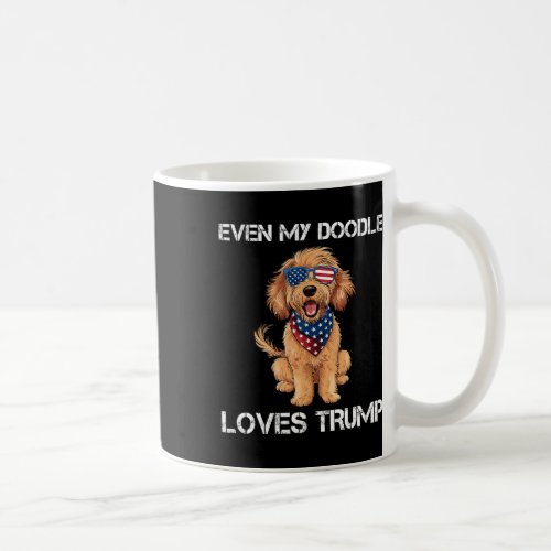 My Dog Loves Trump 2024 Supporter Goldendoodle Usa Coffee Mug