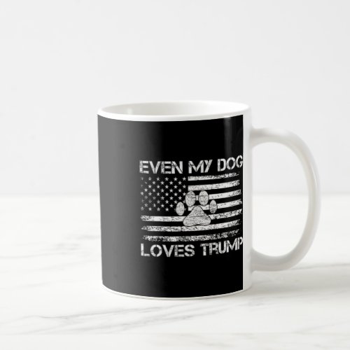 My Dog Loves Trump Usa Flag Election Trump Support Coffee Mug