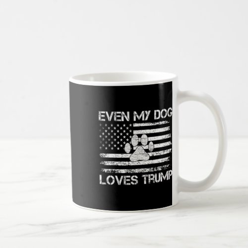 My Dog Loves Trump Usa Flag Election Trump Support Coffee Mug