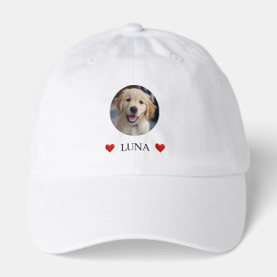My Dog Personalized Photo & Name & Hearts Hat