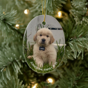 My Dog Photo Christmas Ceramic Ornament