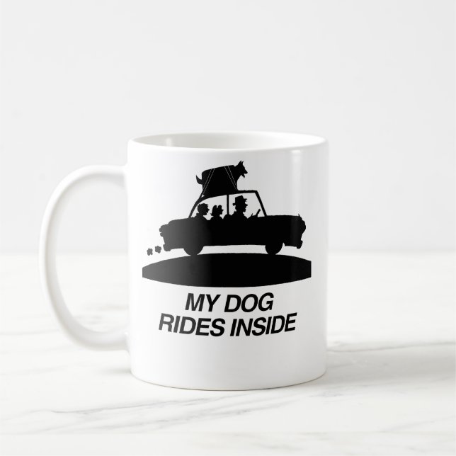 My dog rides inside.png coffee mug (Left)