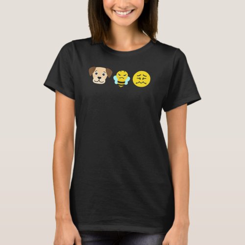 My Dog Stepped On A Bee Grimacing Face  Meme Confo T_Shirt
