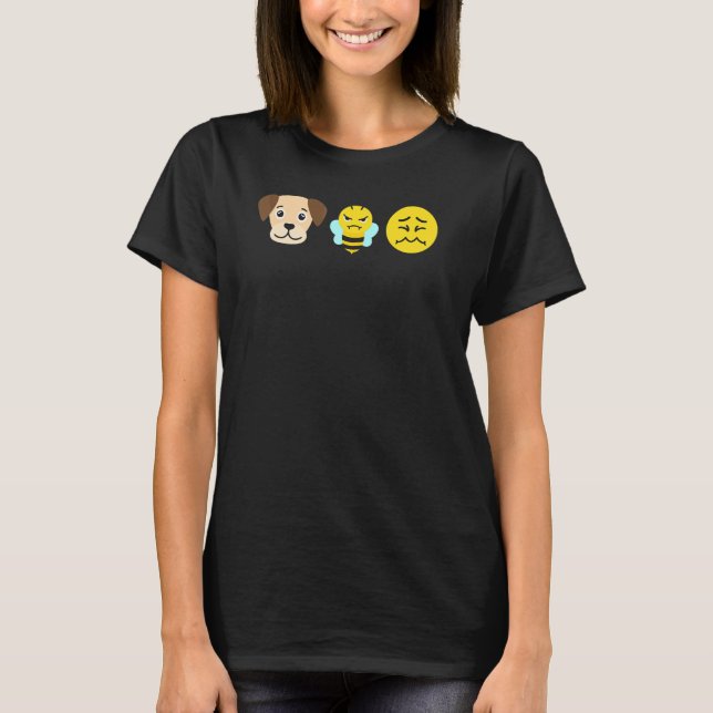 My Dog Stepped On A Bee Grimacing Face  Meme Confo T-Shirt (Front)