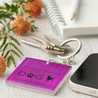 My Dog Wouldn't Allow It Keychain - Purple
