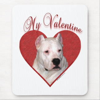 My Dogo Argentino Valentine Mouse Pad