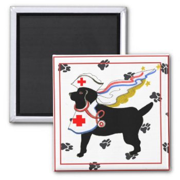 My Dog's A Therapy Angel! Magnet by edentities at Zazzle