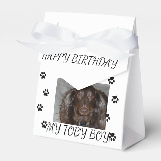 My Dog's Birthday Favor Box (Front Side)