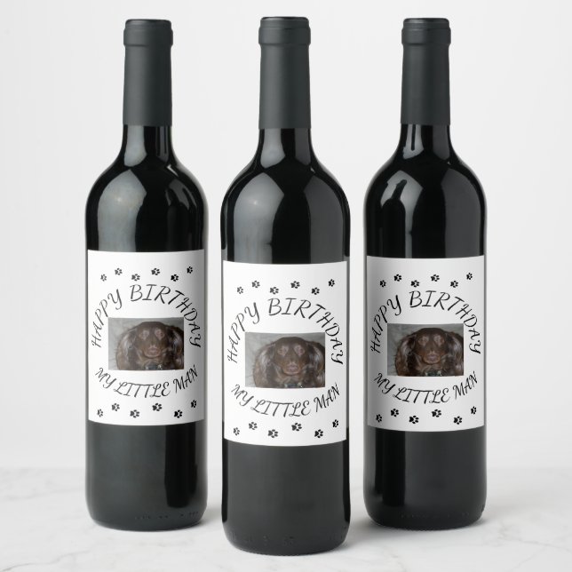 My Dog's Birthday Wine Label (Bottles)