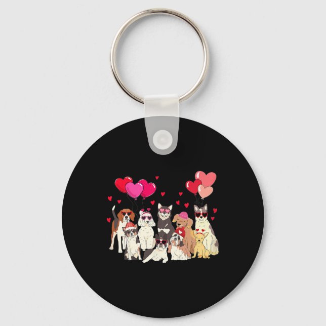 My Dogs Valentine  Keychain (Front)