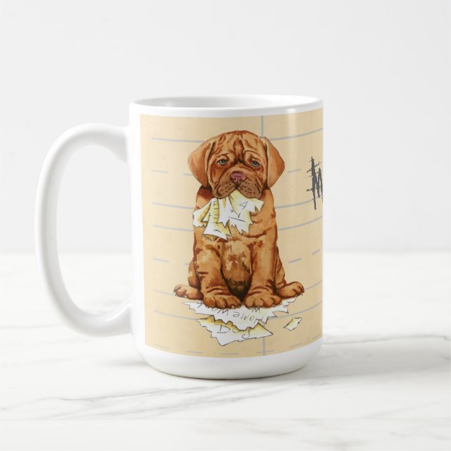 My Dogue de Bordeaux Ate my Homework Coffee Mug (Left)