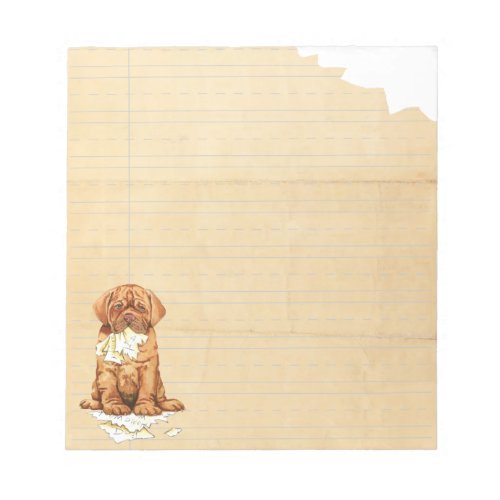 My Dogue de Bordeaux Ate My Homework Notepad