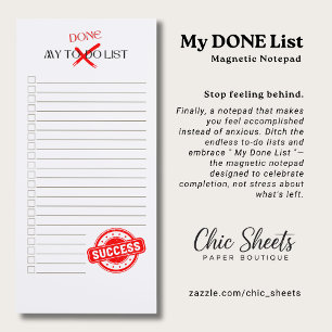 My Done List Magnetic Notepad