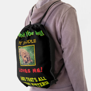 My Doodle Loves Me Drawstring Bag