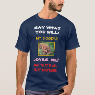 My Doodle Loves Me Navy Blue Men's T-Shirt