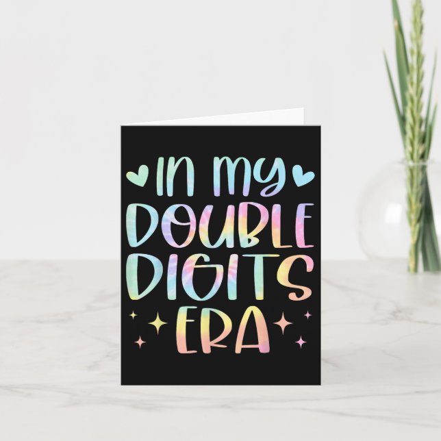 My Double Digits Era Birthday Era For Women Girls  Card (Front)