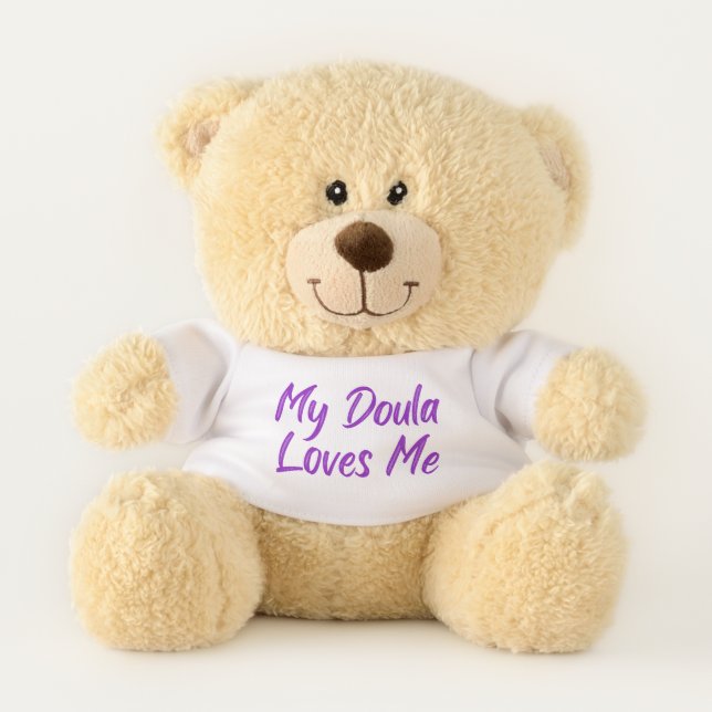 "My Doula Loves Me" Teddy Bear for Baby (Front)