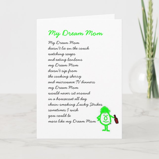 My Dream Mom Card (Front)