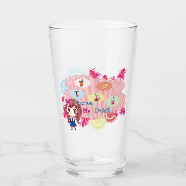 My Drink Drinkware Glass (Front)