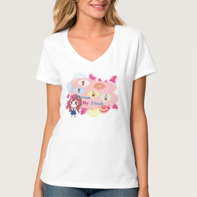 My Drink Women V-Shirt T-Shirt (Front)