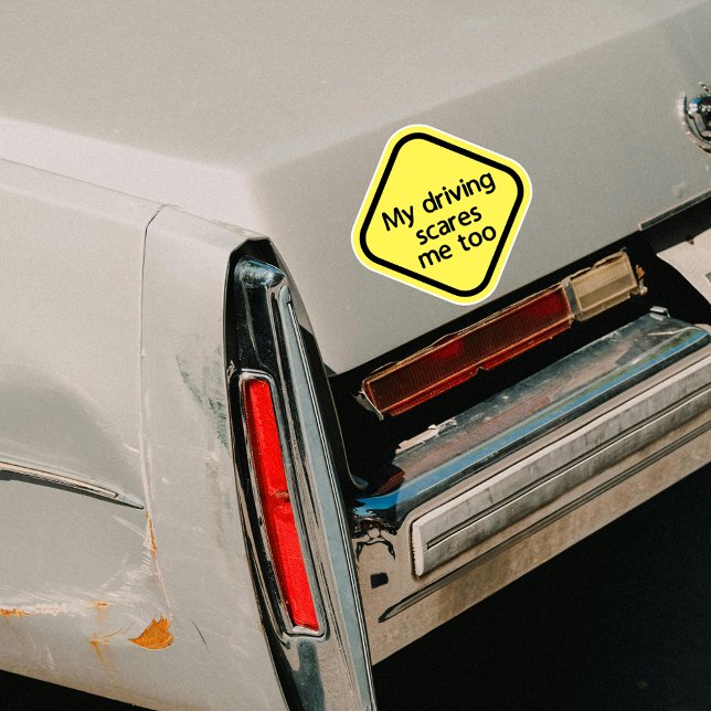 My Driving Scares Me Too Funny Sticker (Creator Uploaded)