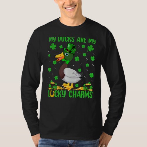 My Ducks Are My Lucky Charms Duck Bird St Patrick  T_Shirt