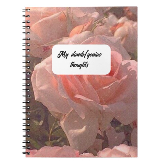 My dumb/genius thoughts. Spiral Photo Notebook (Front)