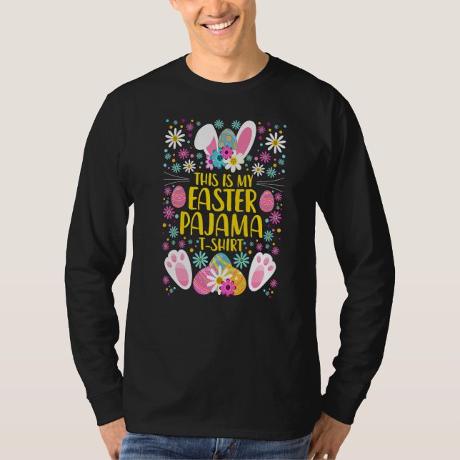 My Easter Pajama Costume Bunny Ears Rabbit Paws Ea T-Shirt (Front)