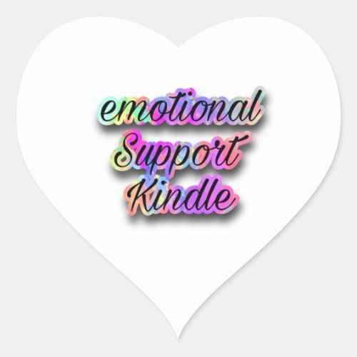 my emotional support kindle heart sticker