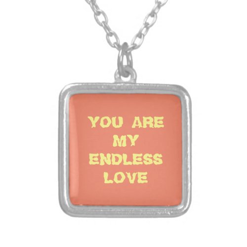 MY ENDLESS LOVE AS GIFT FOR MOM DAUGHTER WOMEN SILVER PLATED NECKLACE