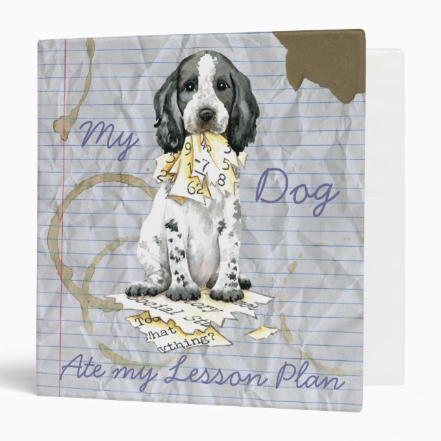 My English Cocker Ate My Lesson Plan Binder (Front/Inside)