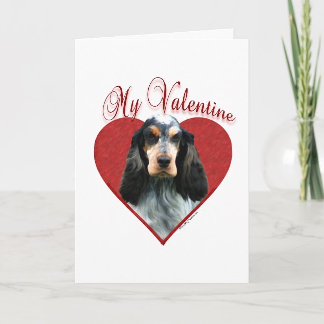 My English Cocker Spaniel Valentine Holiday Card (Front)