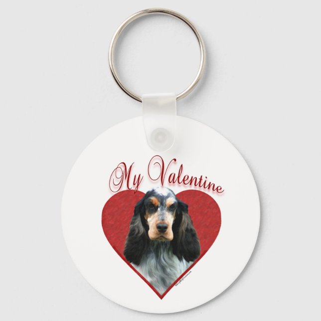 My English Cocker Spaniel Valentine Keychain (Front)