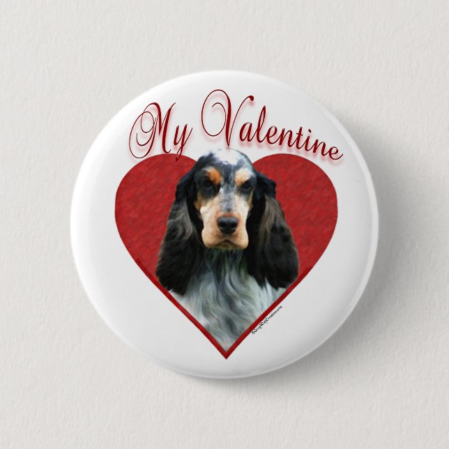 My English Cocker Spaniel Valentine Pinback Button (Front)