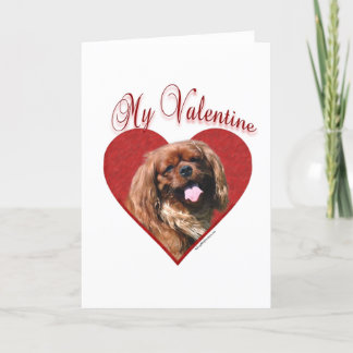 My English Toy Spaniel Valentine Holiday Card