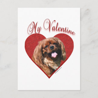 My English Toy Spaniel Valentine Holiday Postcard