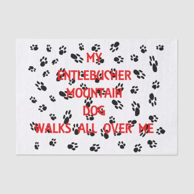 my entlebucher walks on me tissue paper (Front)