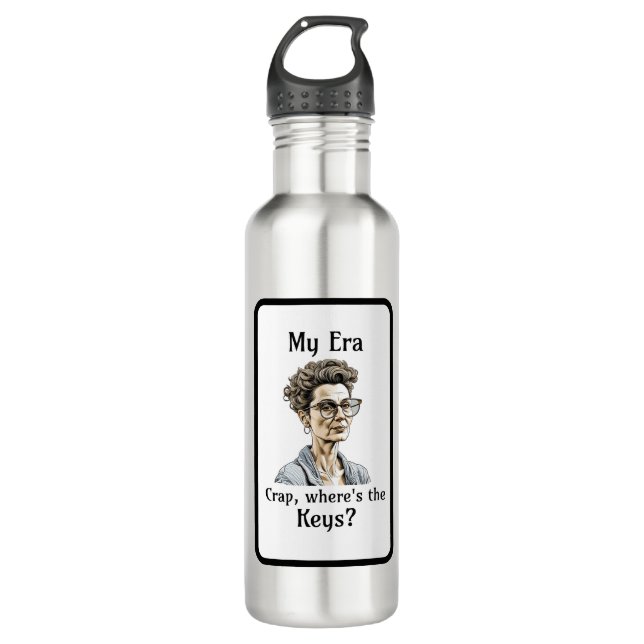 My Era | Crap, Where's the Keys? Stainless Steel Water Bottle (Front)