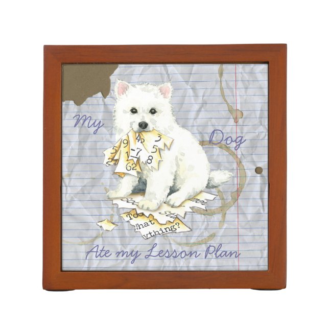 My Eskie Ate My Lesson Plan Pencil Holder (Back)