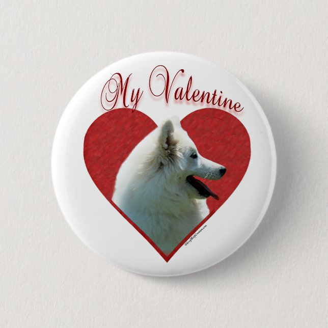 My Eskie Valentine Button (Front)