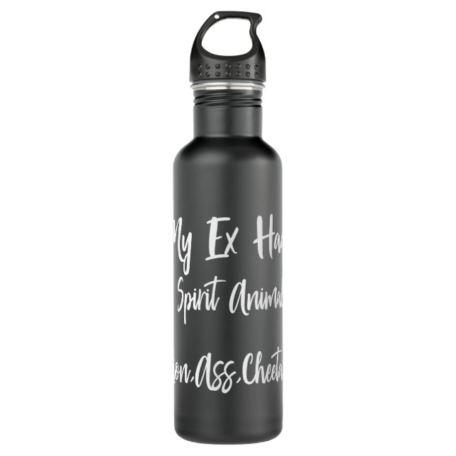 My Ex has 3 Spirit Animals Ex Wife Husband Divorce Stainless Steel Water Bottle (Front)