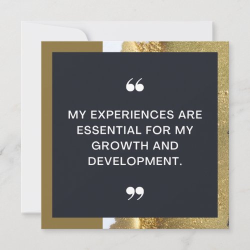 My Experiences Positive Affirmation Card