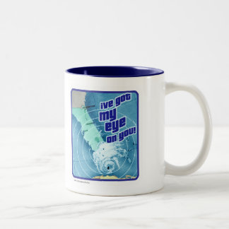 My Eye on You Hurricane Storm Slogan Two-Tone Coffee Mug